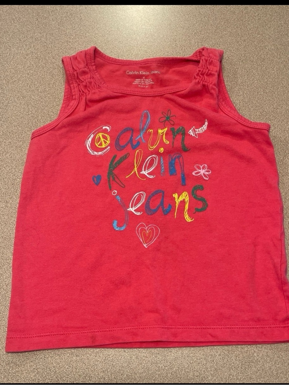 Calvin Klein jeans, girls tank top size 6